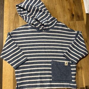 Striped Blue and White Kids Hoodie